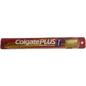 Colgate Plus Dual Bristle Head Child Toothbrush Yellow Sealed USA Vintage